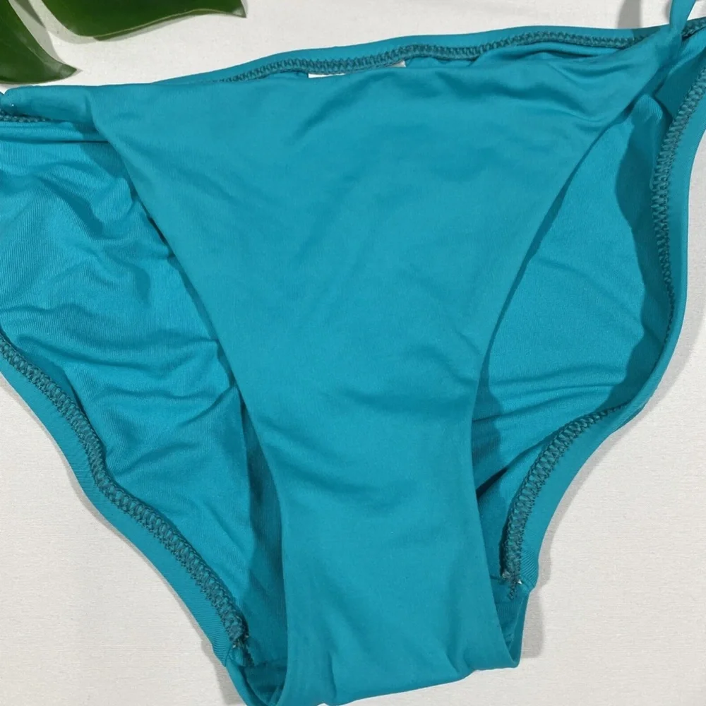 NWT Trina Turk [ 6 ] Gypsy Tie Side Bikini Bottom in‎ Turquoise
